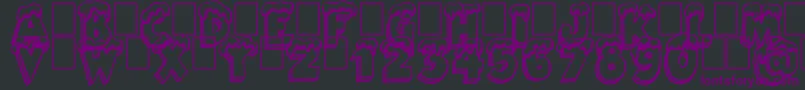 SantasAirMail Font – Purple Fonts on Black Background
