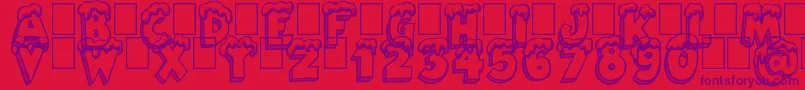SantasAirMail Font – Purple Fonts on Red Background