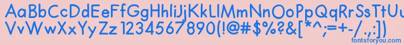 Claphappy Font – Blue Fonts on Pink Background