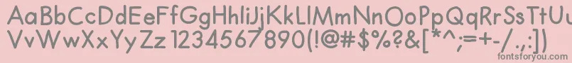 Claphappy Font – Gray Fonts on Pink Background