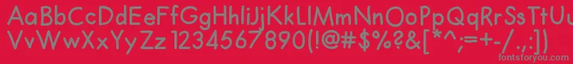 Claphappy Font – Gray Fonts on Red Background