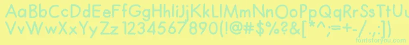 Claphappy Font – Green Fonts on Yellow Background