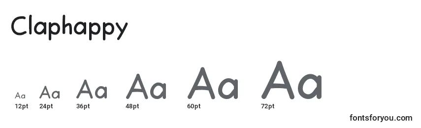 Claphappy Font Sizes