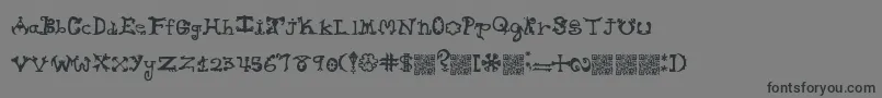 Hieroglyphlicks Font – Black Fonts on Gray Background