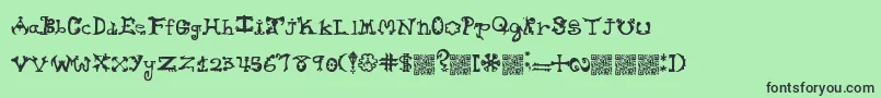 Hieroglyphlicks Font – Black Fonts on Green Background