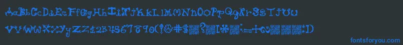 fuente Hieroglyphlicks – Fuentes Azules Sobre Fondo Negro