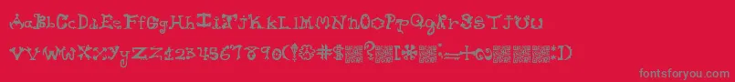 fuente Hieroglyphlicks – Fuentes Grises Sobre Fondo Rojo