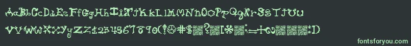 Więcej informacji o czcionce Hieroglyphlicks Czcionka Hieroglyphlicks – zielone czcionki na czarnym tle