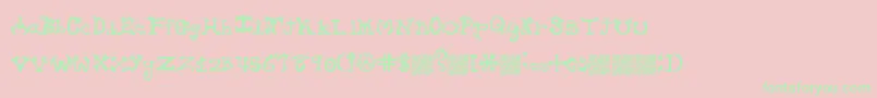 Hieroglyphlicks Font – Green Fonts on Pink Background