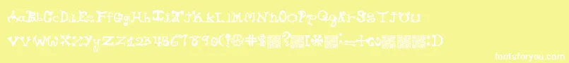fuente Hieroglyphlicks – Fuentes Blancas Sobre Fondo Amarillo