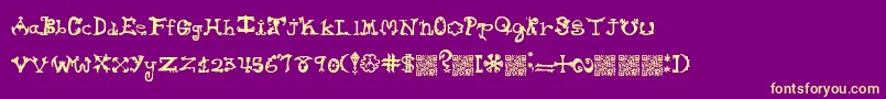 More about Hieroglyphlicks Font Hieroglyphlicks Font – Yellow Fonts on Purple Background