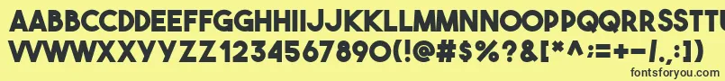Шрифт Theboldfont – чёрные шрифты на жёлтом фоне