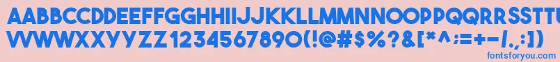 fuente Theboldfont – Fuentes Azules Sobre Fondo Rosa