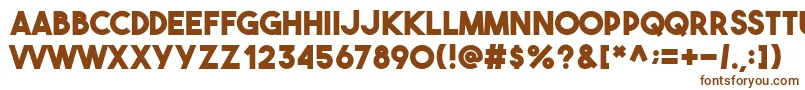 フォントTheboldfont – 白い背景に茶色のフォント