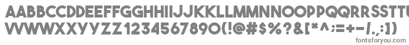 Theboldfont-fontti – harmaat kirjasimet valkoisella taustalla