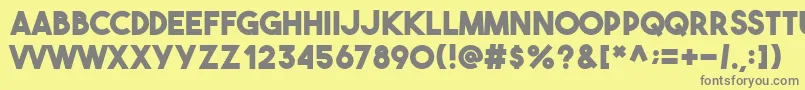 Police Theboldfont – polices grises sur fond jaune