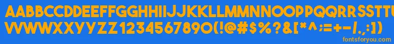 Theboldfont Font – Orange Fonts on Blue Background
