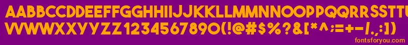 Theboldfont Font – Orange Fonts on Purple Background