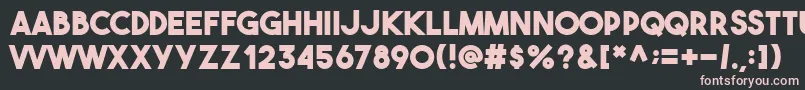 Fonte Theboldfont – fontes rosa em um fundo preto