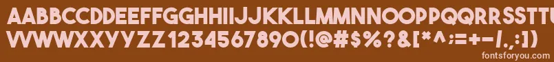 Шрифт Theboldfont – розовые шрифты на коричневом фоне