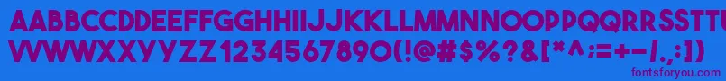 Theboldfont Font – Purple Fonts on Blue Background
