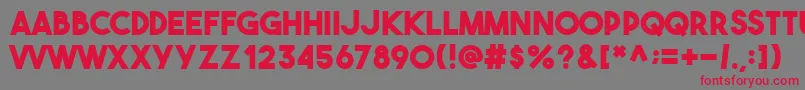 Theboldfont Font – Red Fonts on Gray Background