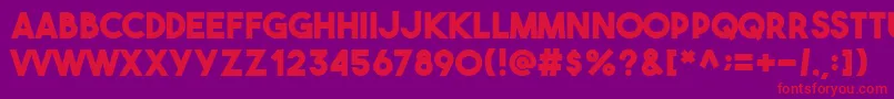 Fonte Theboldfont – fontes vermelhas em um fundo violeta