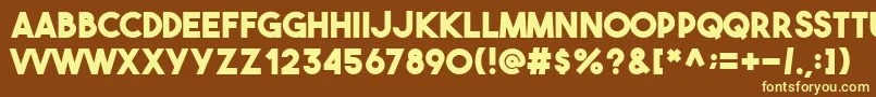 Шрифт Theboldfont – жёлтые шрифты на коричневом фоне