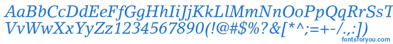 Шрифт LinoletterstdItalic – синие шрифты