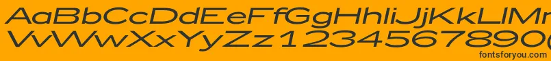 Zeppelin52Italic Font – Black Fonts on Orange Background