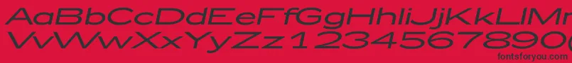 Zeppelin52Italic Font – Black Fonts on Red Background