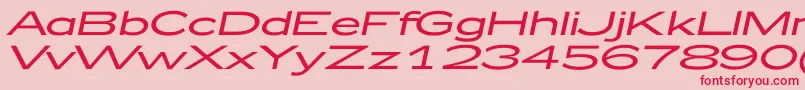 fuente Zeppelin52Italic – Fuentes Rojas Sobre Fondo Rosa