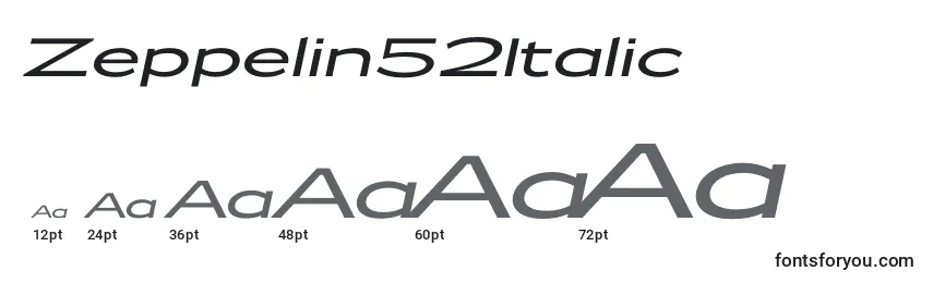 Zeppelin52Italic Font Sizes