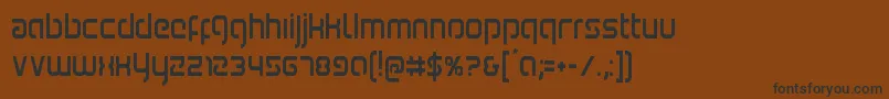 フォントYoungerbloodcond – 黒い文字が茶色の背景にあります