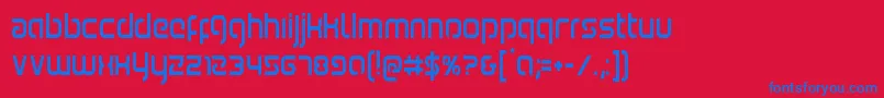 Youngerbloodcond Font – Blue Fonts on Red Background