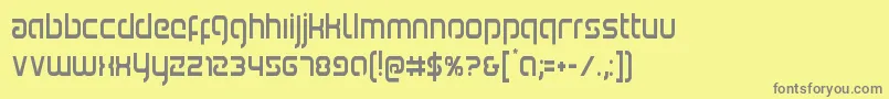 フォントYoungerbloodcond – 黄色の背景に灰色の文字