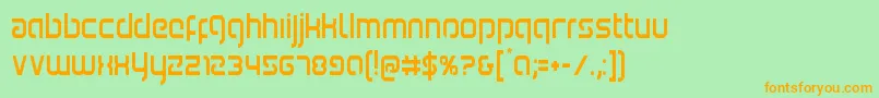 Youngerbloodcond Font – Orange Fonts on Green Background