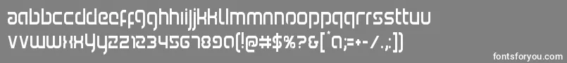 フォントYoungerbloodcond – 灰色の背景に白い文字