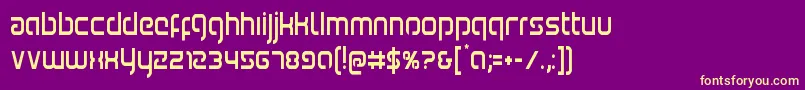 Youngerbloodcond Font – Yellow Fonts on Purple Background