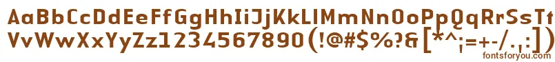 LinotypeAuthenticSansMedium-fontti – ruskeat fontit valkoisella taustalla