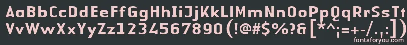LinotypeAuthenticSansMedium Font – Pink Fonts on Black Background