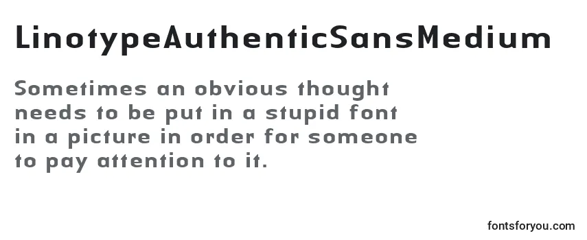Review of the LinotypeAuthenticSansMedium Font