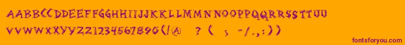 Serifsketchia Font – Purple Fonts on Orange Background