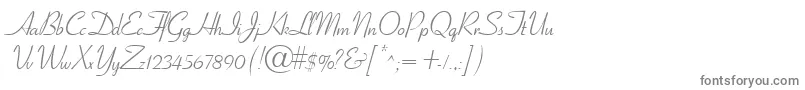 フォントCornetRegular – 白い背景に灰色の文字