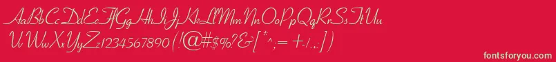 CornetRegular Font – Green Fonts on Red Background