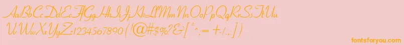 Шрифт CornetRegular – оранжевые шрифты на розовом фоне