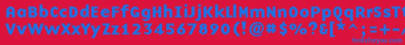 BaseninecBold Font – Blue Fonts on Red Background