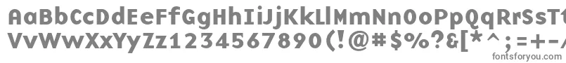 BaseninecBold-fontti – harmaat kirjasimet valkoisella taustalla