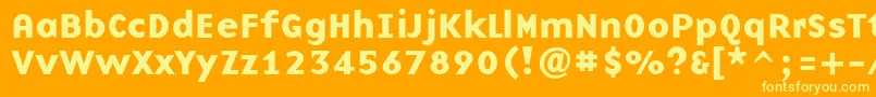 BaseninecBold Font – Yellow Fonts on Orange Background