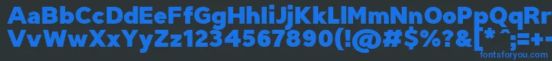 TriompheBlack Font – Blue Fonts on Black Background